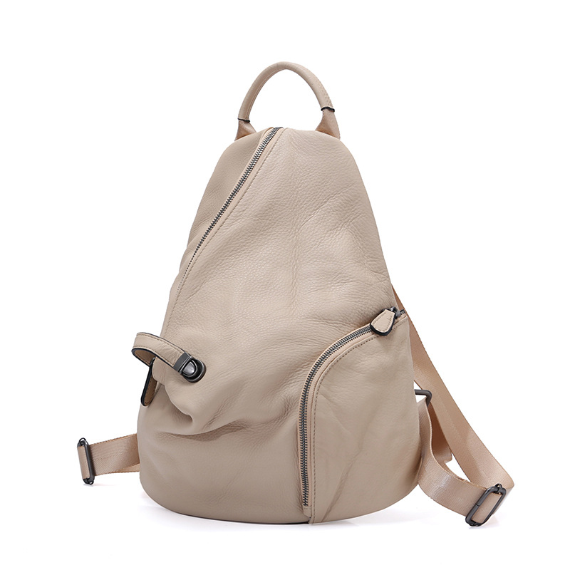 Leather Work Backpack - Zency Damen-Rucksack aus echtem Leder mit