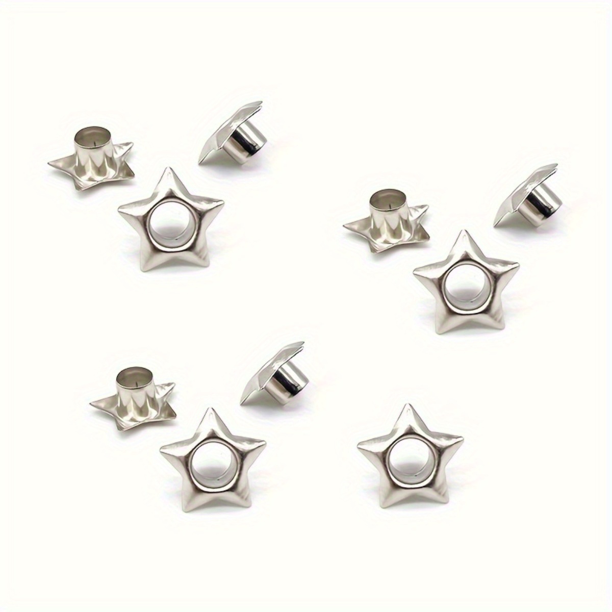 Leatherwork Eyelets - 20PCS Sternförmige Ösen 5mm Metall Ösen