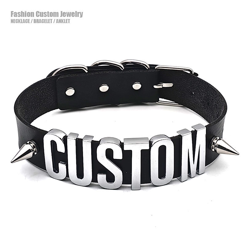Leatherwork Rivets - Punk Niet individuelle Buchstaben Kragen Spikes