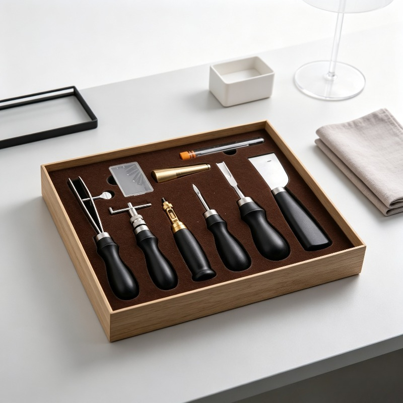 Leatherwork For Beginners - Komplettes Leder-Handnähset, Professionelles DIY-Handwerkszeug-Set mit Nähahle