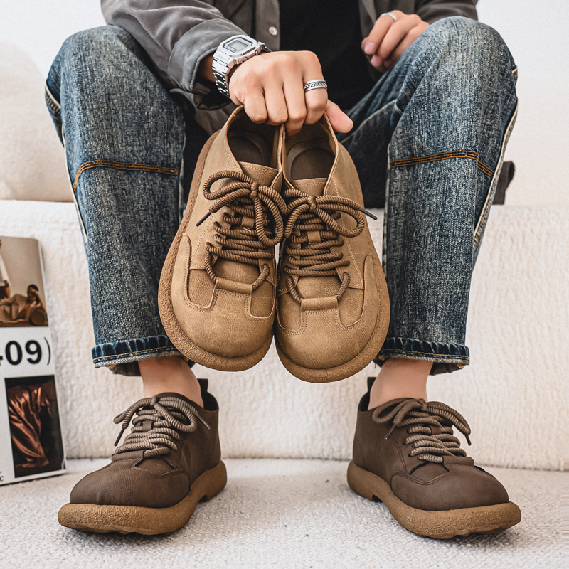 Leatherwork Designs - Herren-Freizeitschuhe, klassische flache Schuhe mit großem