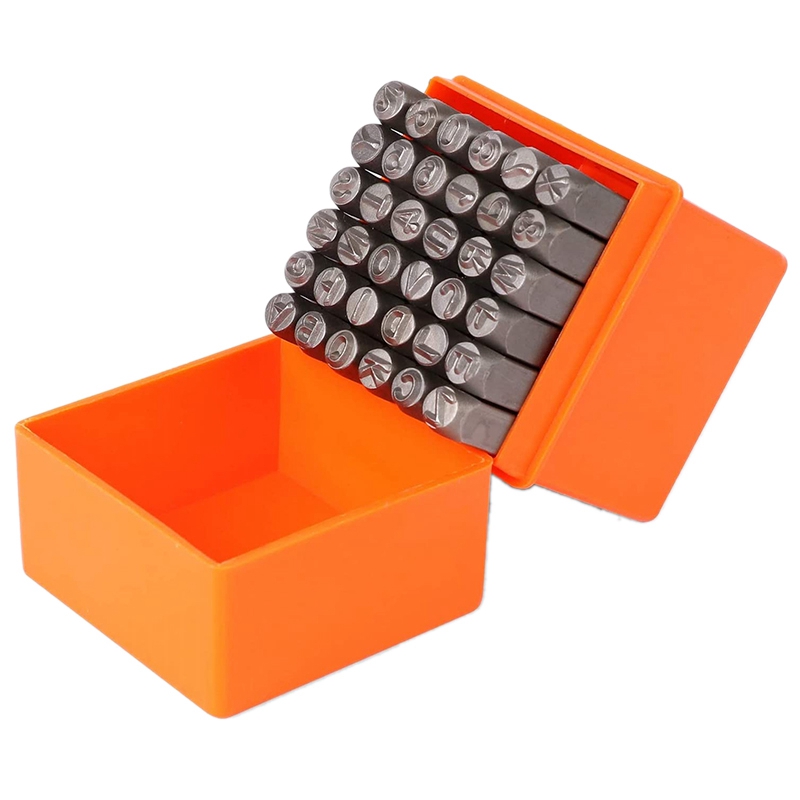 Leather Stamp Set - A68P-36-teiliges 3-mm-Zahlen- und Großbuchstaben-Stempelset (A-Z &