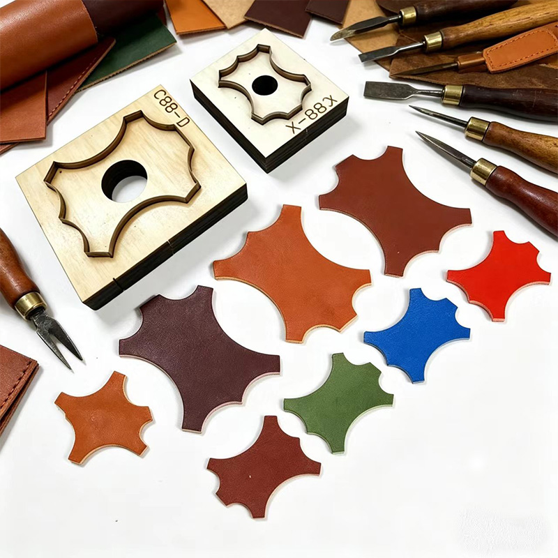 Leatherworking Equipment - C88 Quadratische Blumen-Lederschneidform Handgefertigtes Lederwaren-DIY-Werkzeug Dekorationsstück