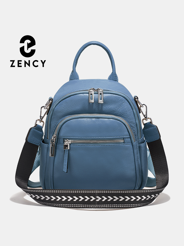Leather Work Backpack - Zency Kleiner Rucksack aus echtem Leder,