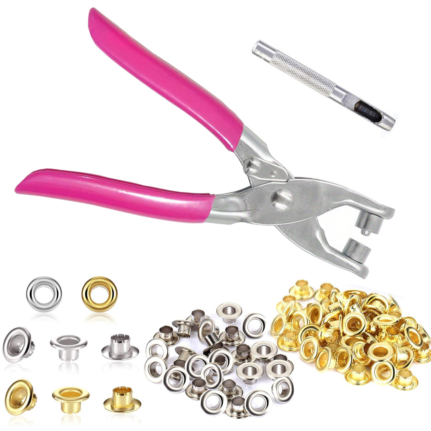 Leatherwork Eyelets - Ösenwerkzeug-Set mit 4,5 mm Innendurchmesser, Zange,