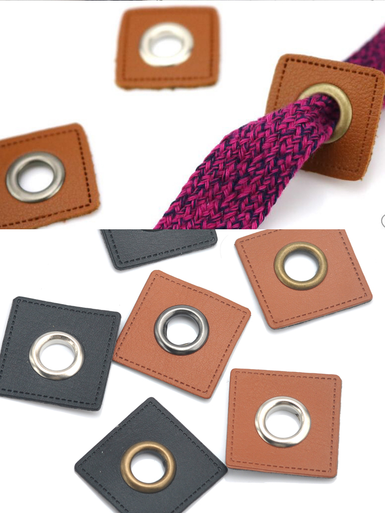 Leatherwork Eyelets - 30 Teile/los 27/37mm Platz Schwarz/Braun PU