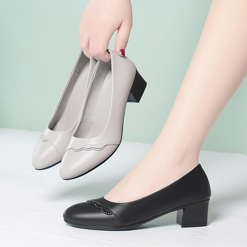 Leather Work Dress - AIYUQI Damen-Pumps aus echtem Leder, elegante