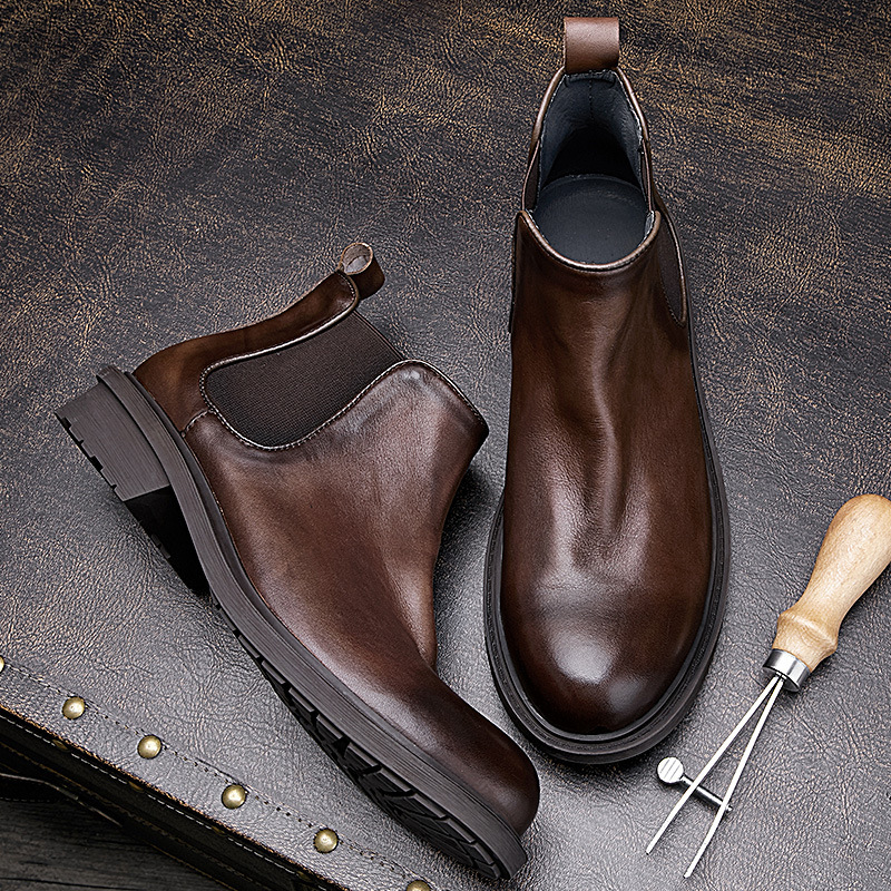 Leatherwork Designs - Herbst-Motorradstiefel für Herren | Chelsea-Stiefel aus