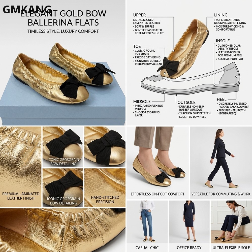 Damen Ballerinas mit Schleife  – Leather Work Dress Bewertung und Preis