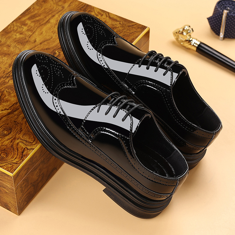 Herren-Lackleder-Brogue-Schuhe – Leather Work Dress Bewertung und Preis