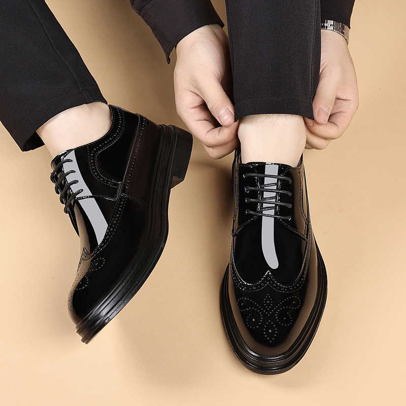 Herren-Lackleder-Brogue-Schuhe – Leather Work Dress Bewertung und Preis