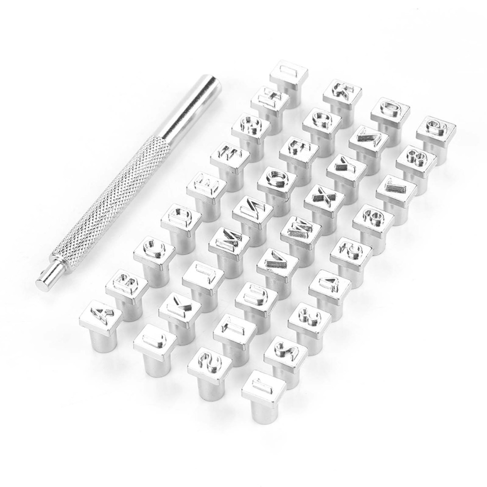 37-teiliges Lederstanzset mit  – Leather Stamp Set Bewertung und Preis