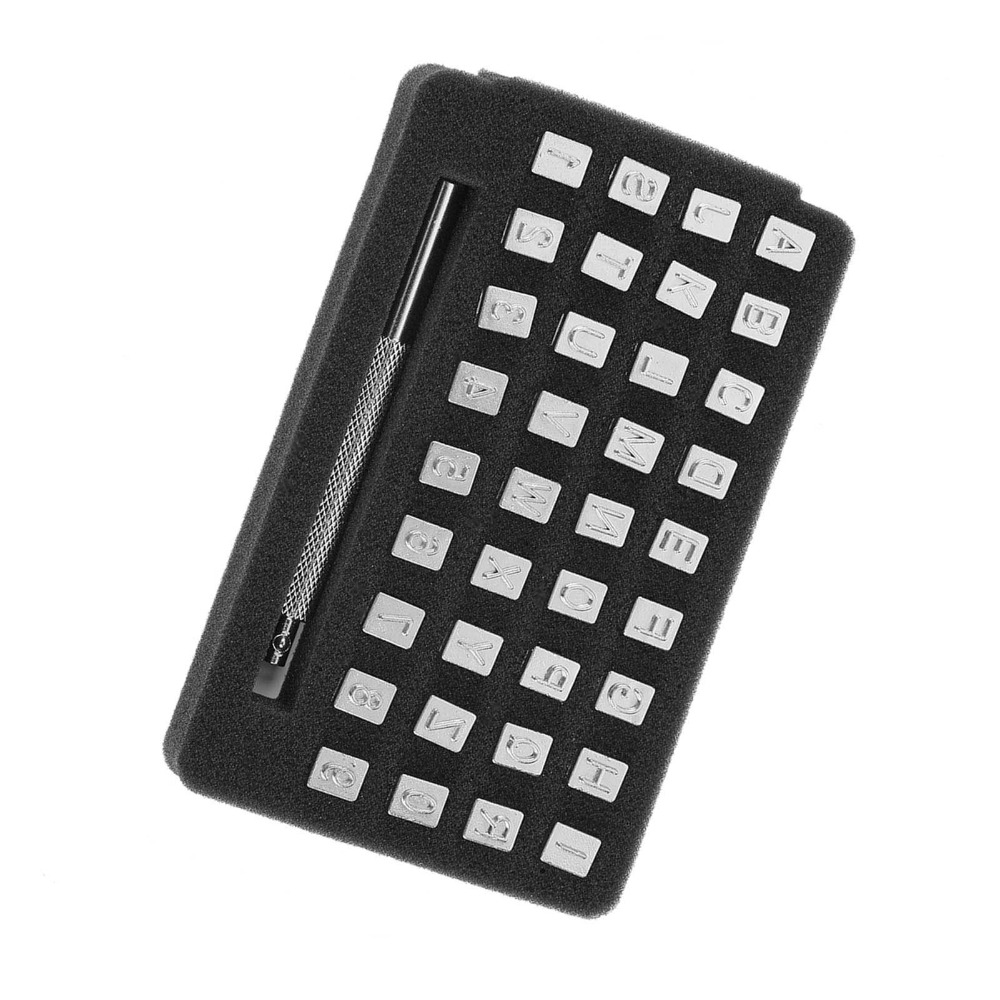 37-teiliges Lederstanzset mit  – Leather Stamp Set Bewertung und Preis