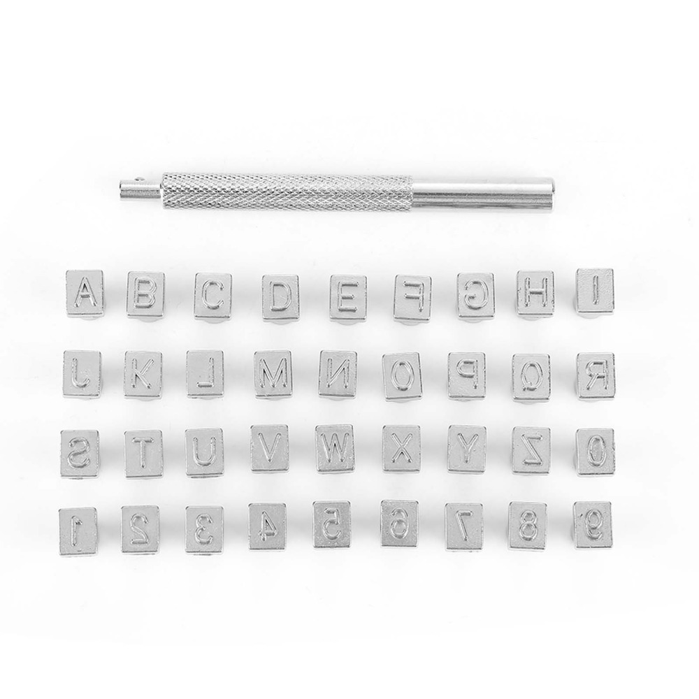 37-teiliges Lederstanzset mit  – Leather Stamp Set Bewertung und Preis