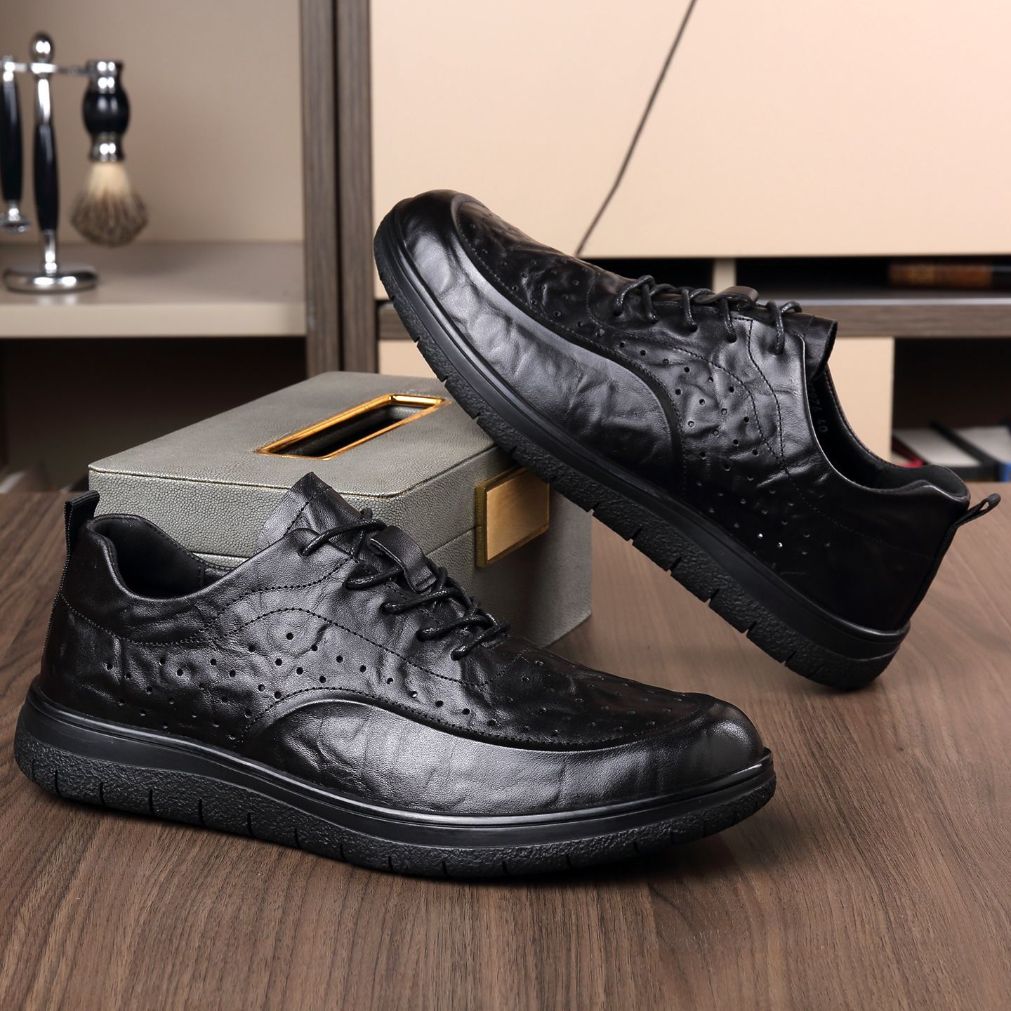 Lässige Schuhe aus echtem Lede – Leather Work Dress Bewertung und Preis