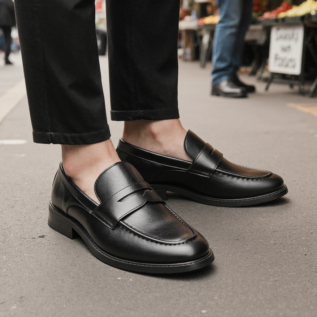 Herren Schwarze Penny Loafer K – Leather Work Dress Bewertung und Preis
