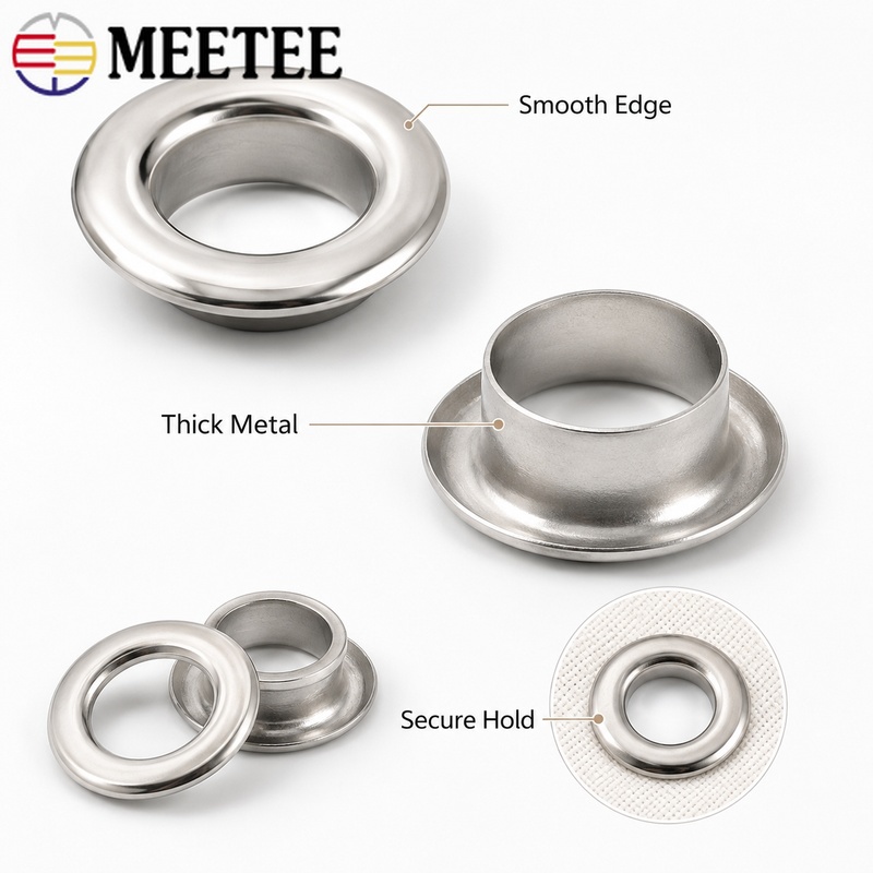 100 Sets Meetee 4/5/8/10/12mm  – Leatherwork Eyelets Bewertung und Preis