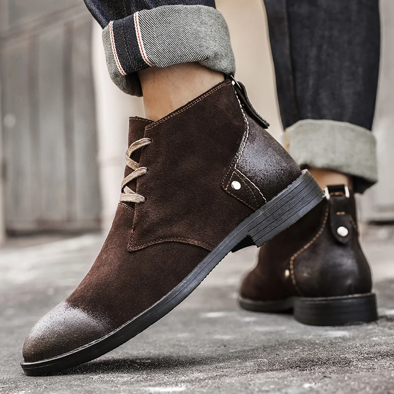 Neue Kuh Wildleder Stiefelette – Leatherwork Designs Bewertung und Preis
