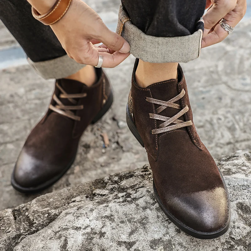Neue Kuh Wildleder Stiefelette – Leatherwork Designs Bewertung und Preis