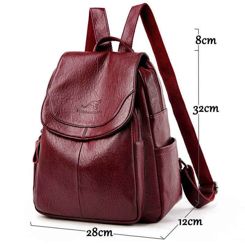 9-farbige Damen-Rucksäcke aus  – Leather Work Backpack Bewertung und Preis