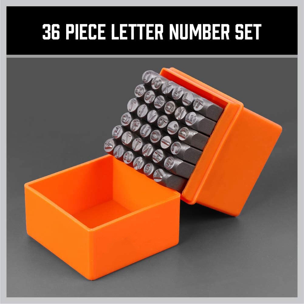 A68P-36-teiliges 3-mm-Zahlen-  – Leather Stamp Set Bewertung und Preis