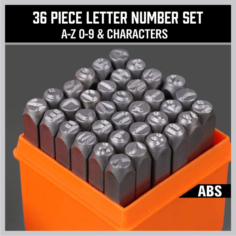 A68P-36-teiliges 3-mm-Zahlen-  – Leather Stamp Set Bewertung und Preis