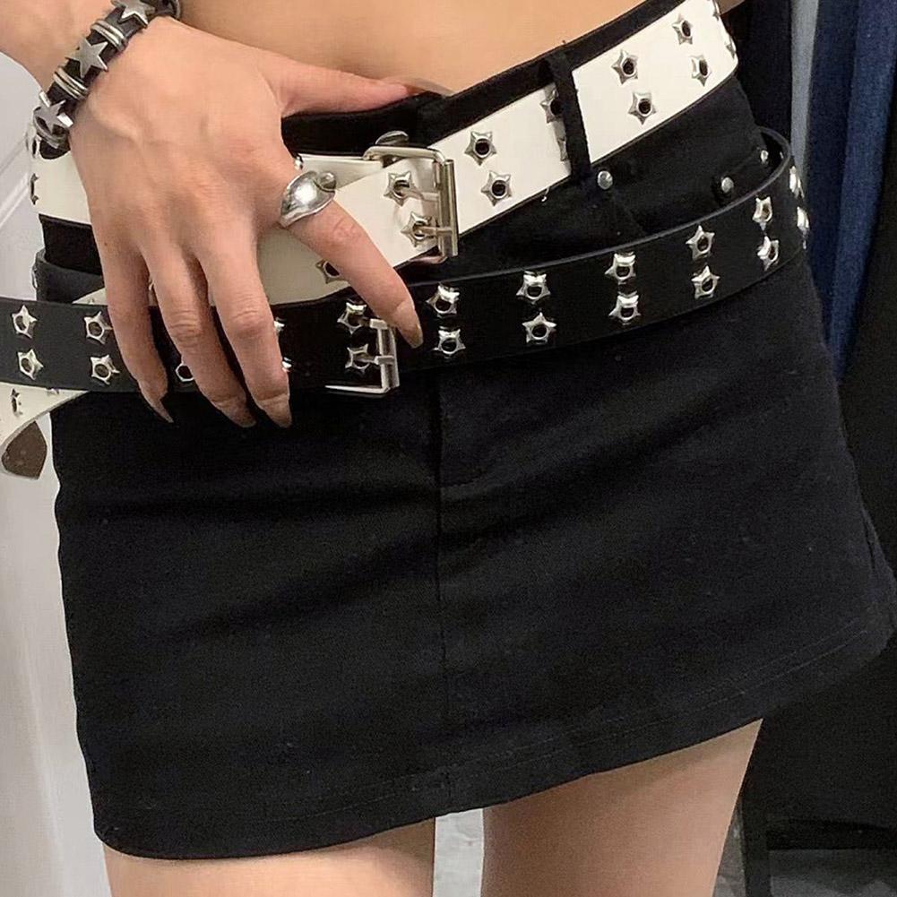 Y2K Punk Nieten-Ledergürtel mi – Leatherwork Eyelets Bewertung und Preis