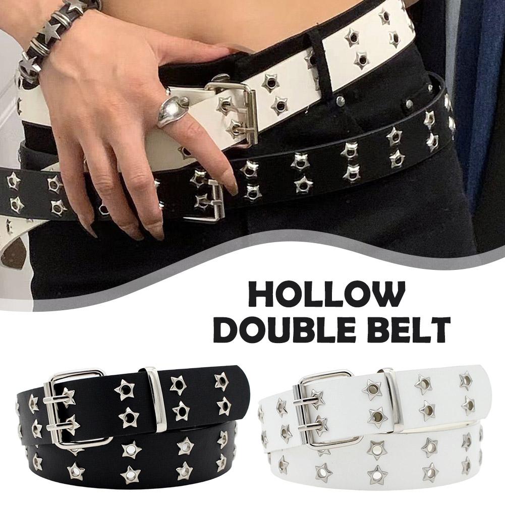 Y2K Punk Nieten-Ledergürtel mi – Leatherwork Eyelets Bewertung und Preis