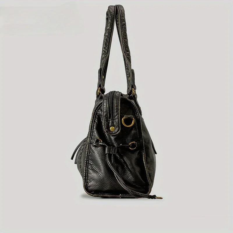 Damenmode Vintage gewaschene w – Leatherwork Rivets Bewertung und Preis