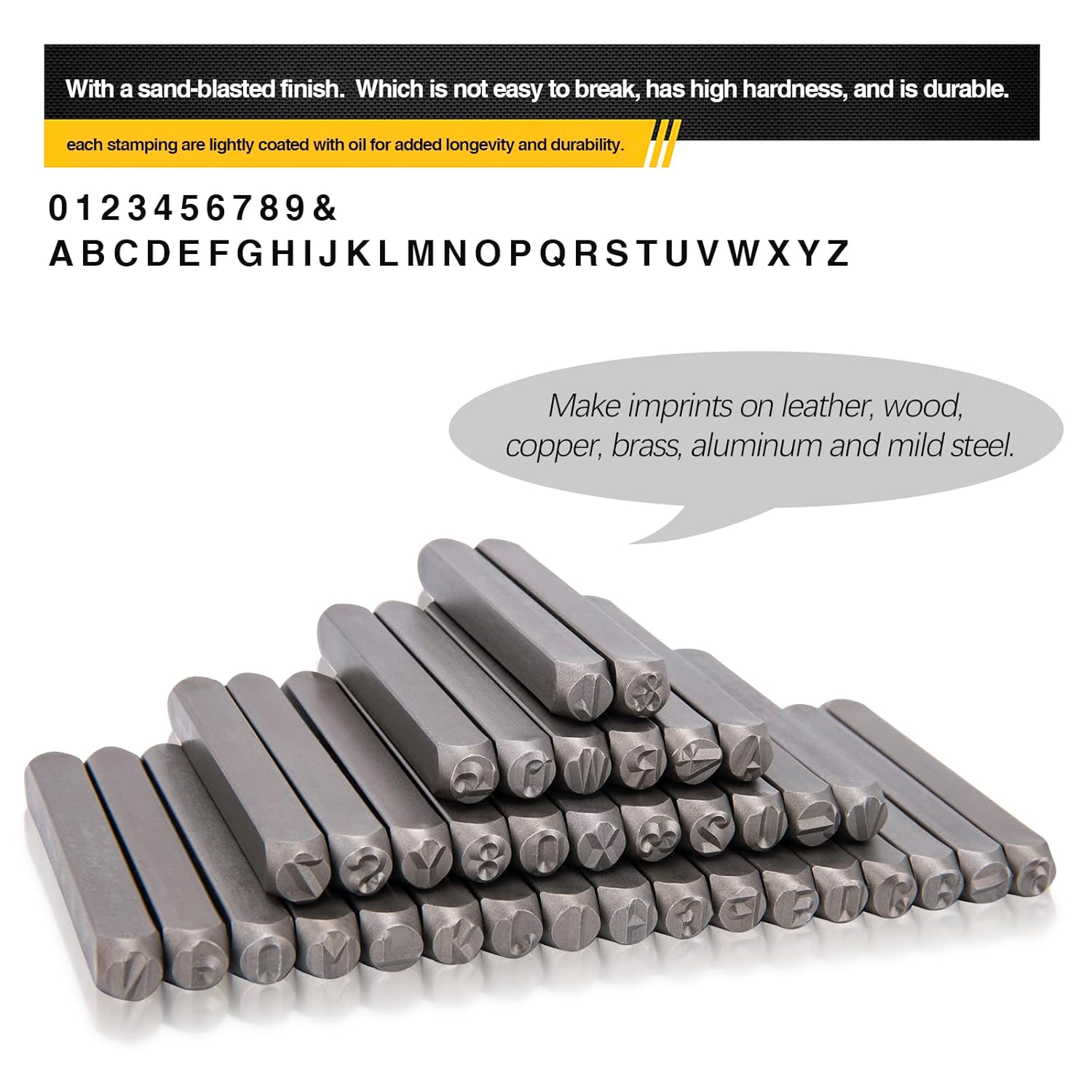 36-teiliges Metall-Buchstabenp – Leather Stamp Set Bewertung und Preis