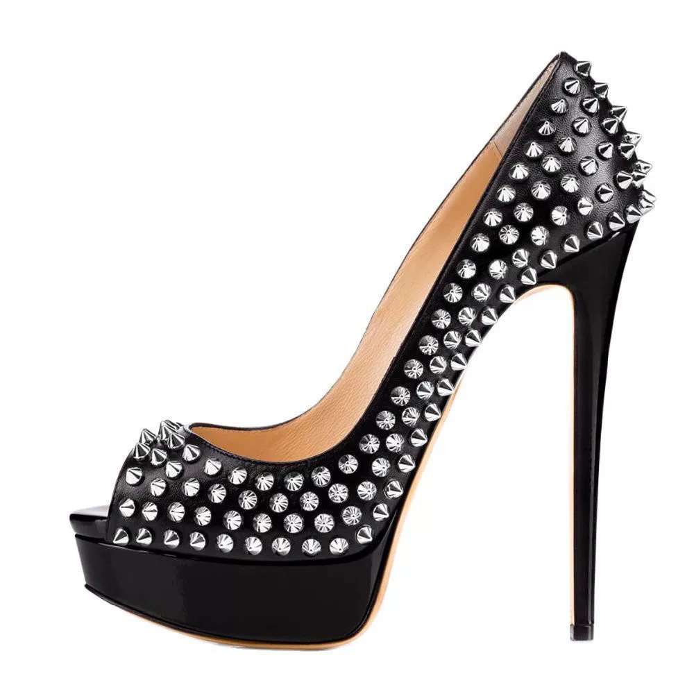 14 cm sexy High Heels mit Niet – Leatherwork Rivets Bewertung und Preis